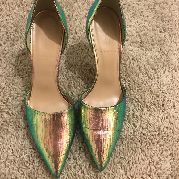 j crew holographic shoes